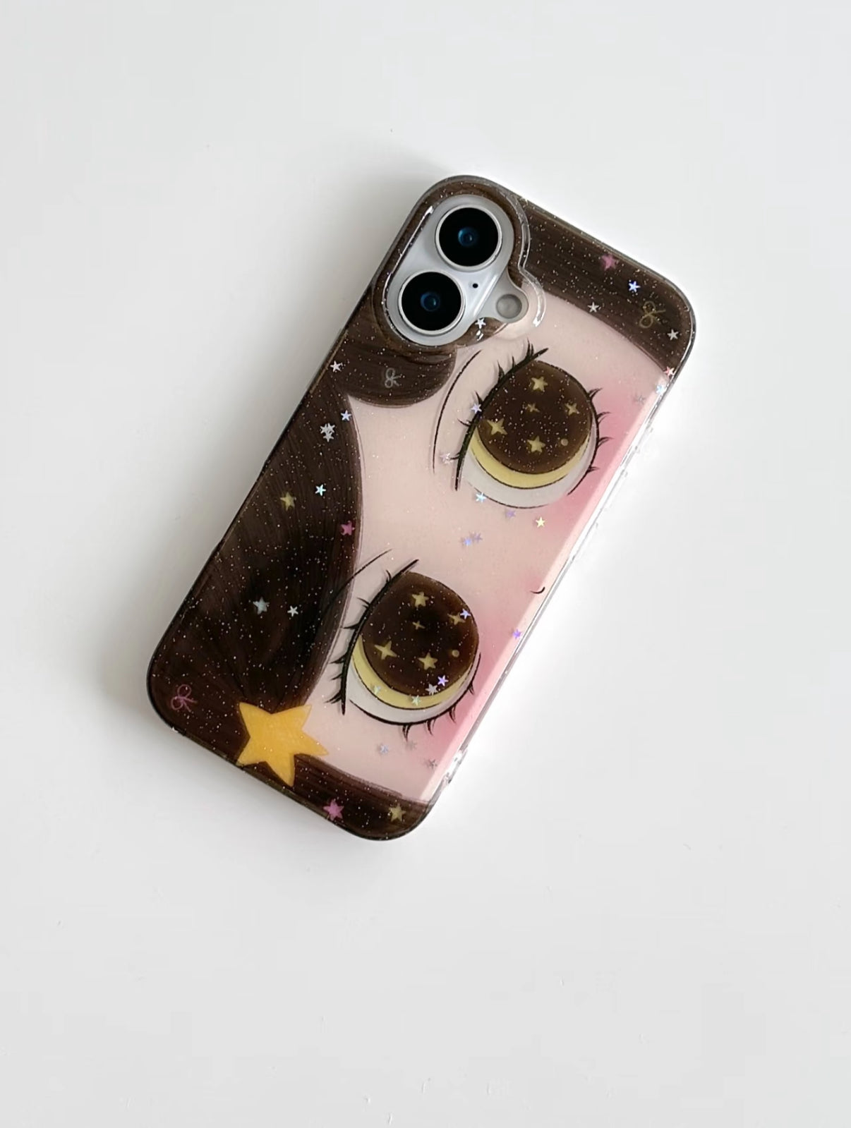 glittery eye phone case