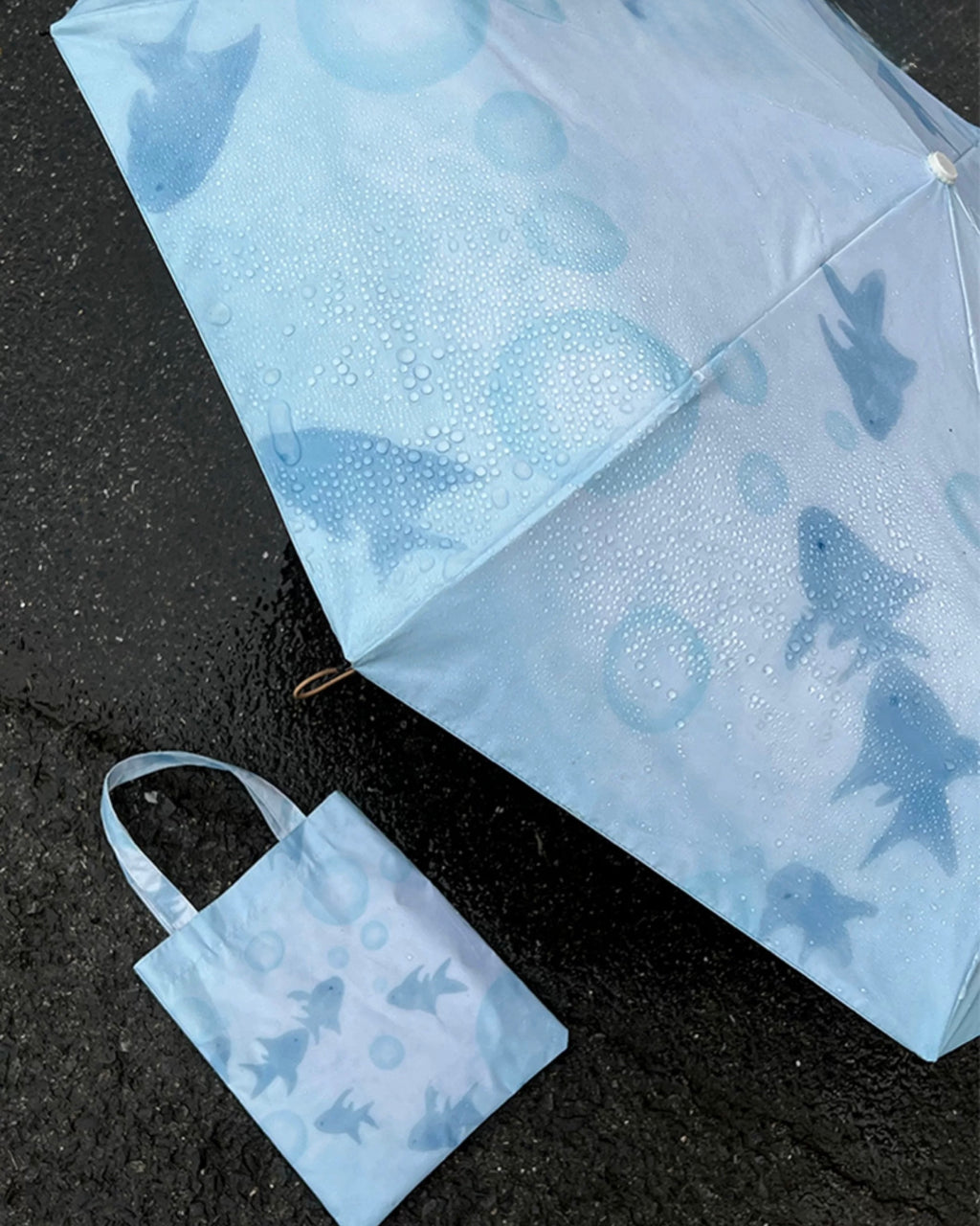 blue aquarium umbrella