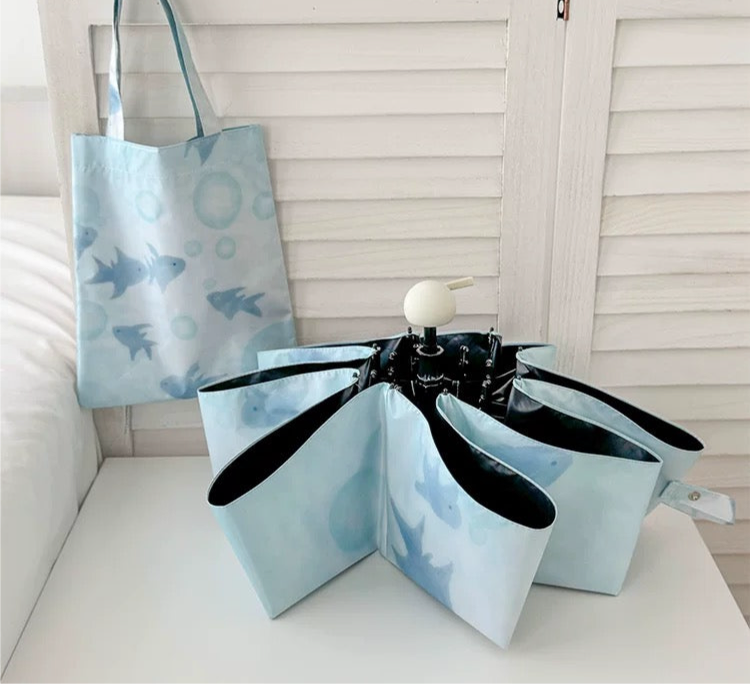 blue aquarium umbrella