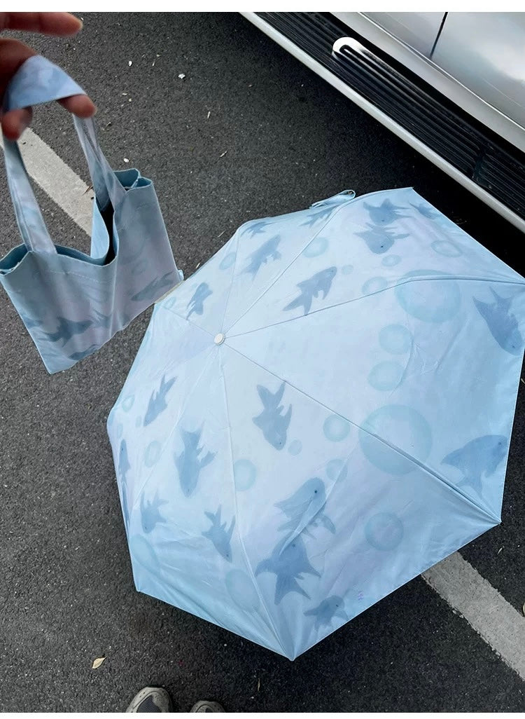 blue aquarium umbrella