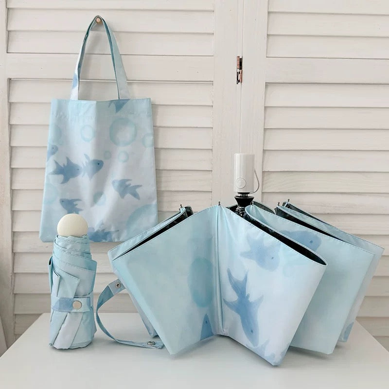 blue aquarium umbrella