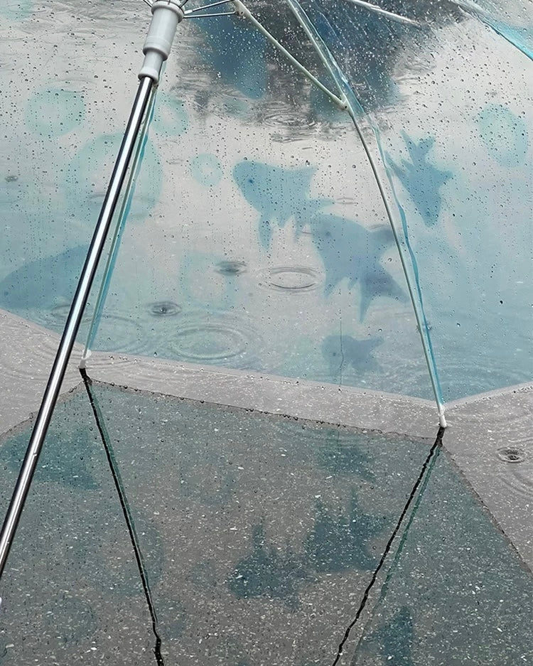 blue aquarium umbrella
