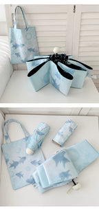 blue aquarium umbrella