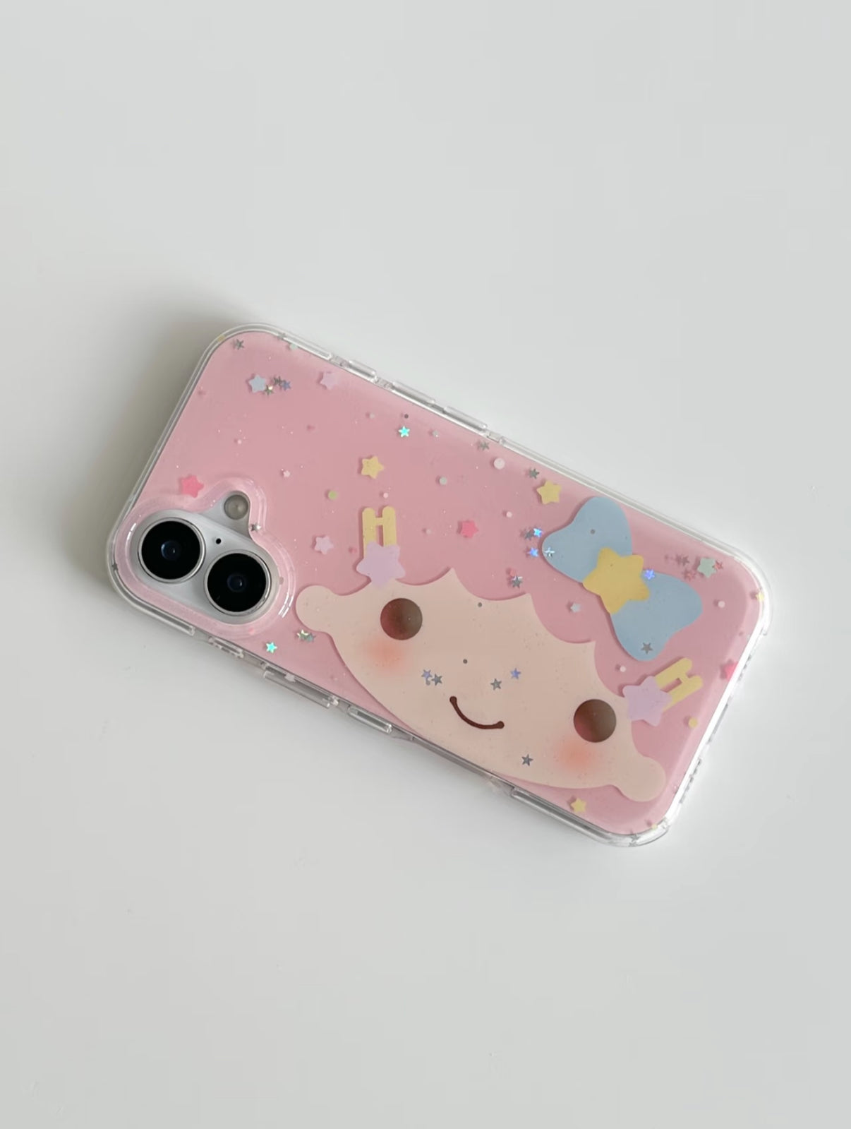 glitter hair phone case
