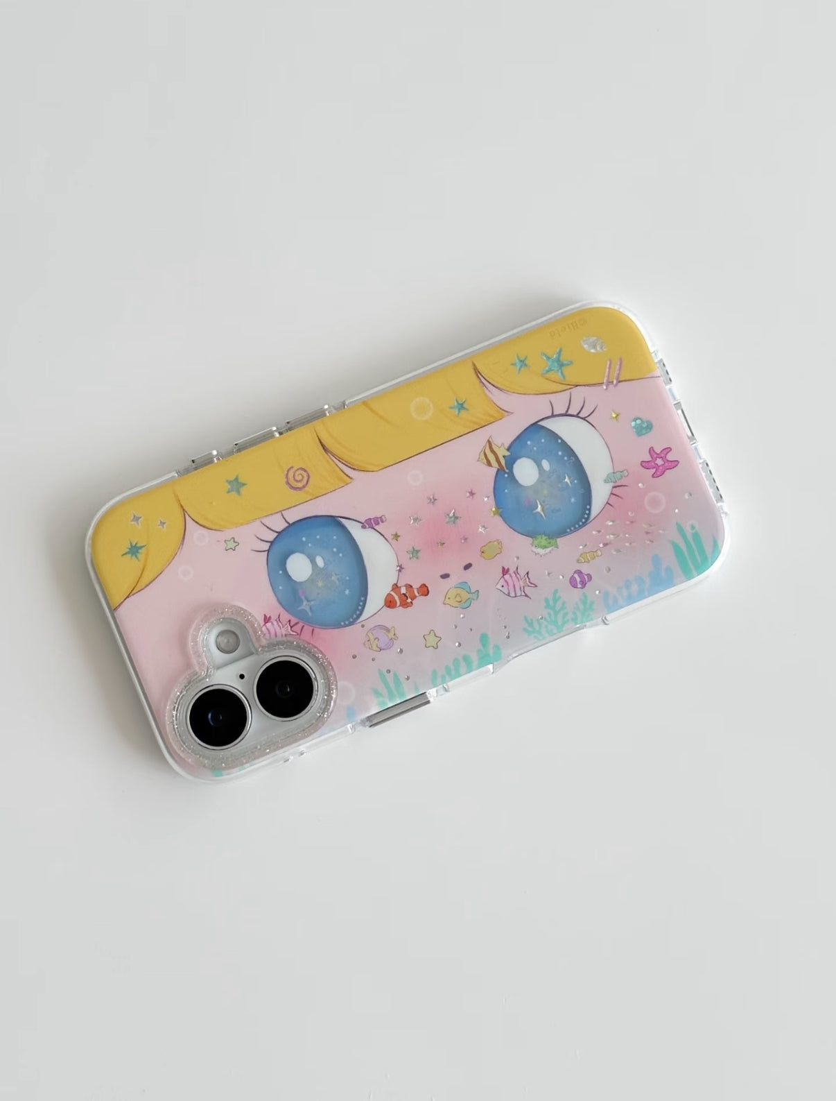 glittery eye phone case