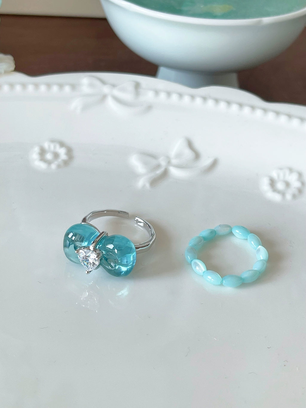 jelly blue sea rings