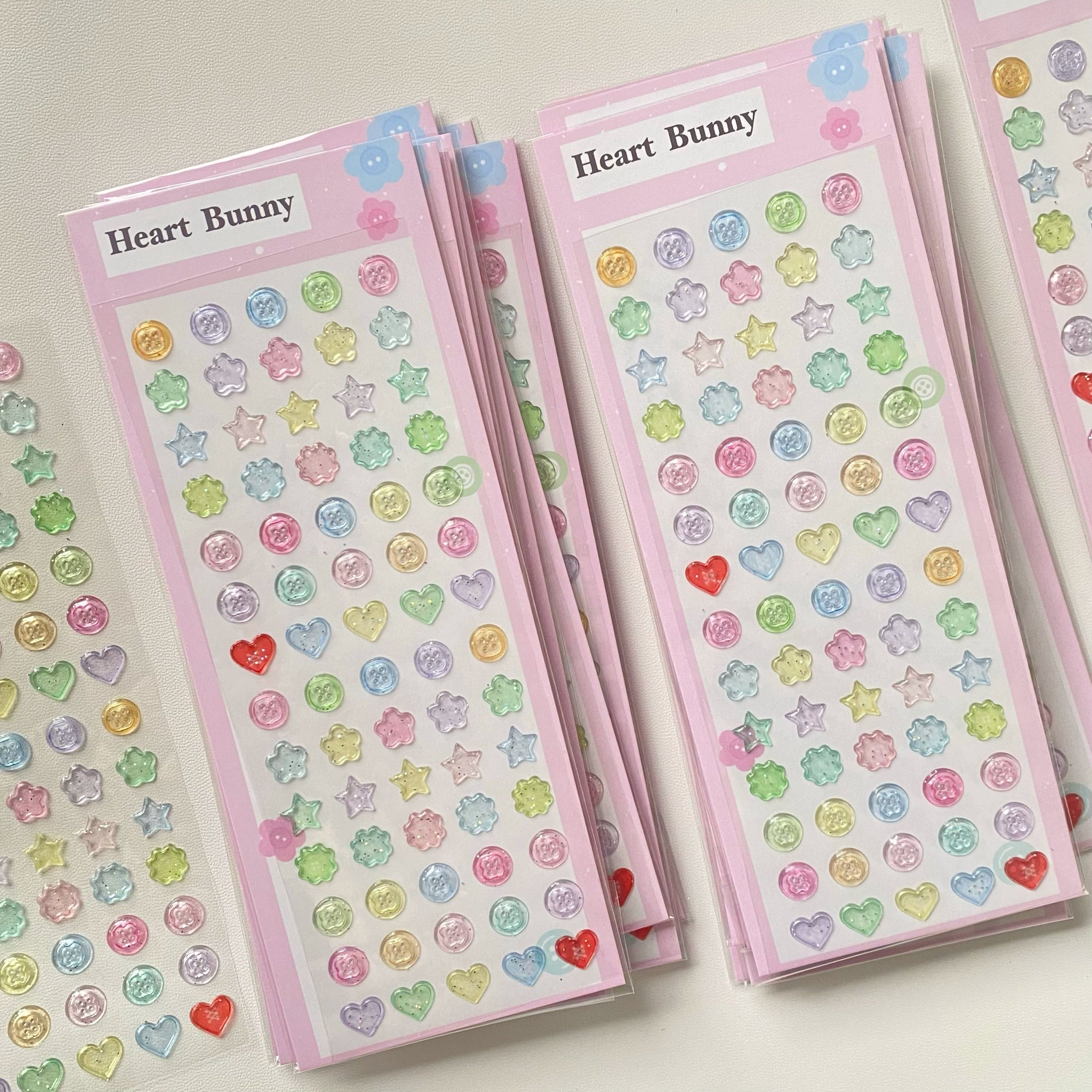 button shaped stickers
