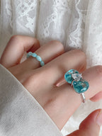 jelly blue sea rings