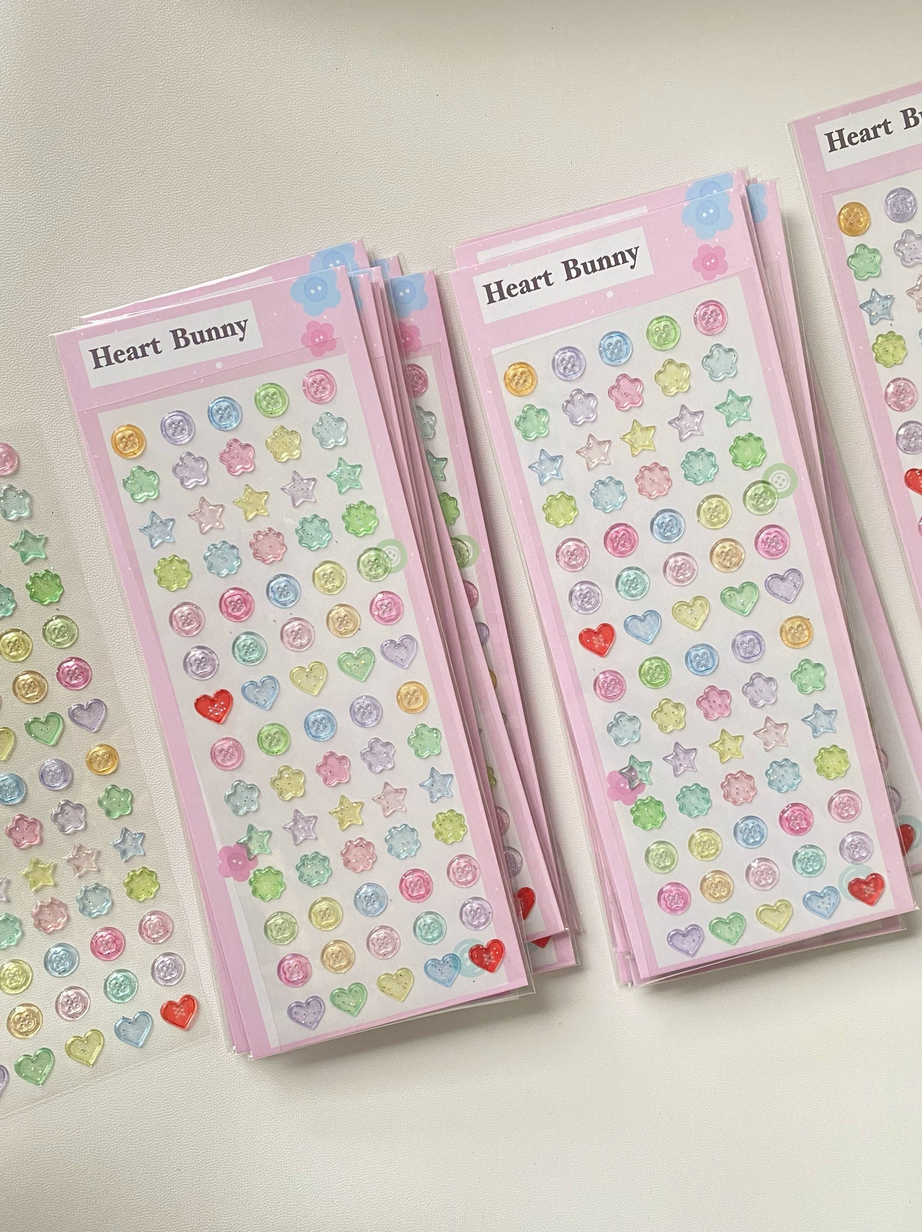 button shaped stickers