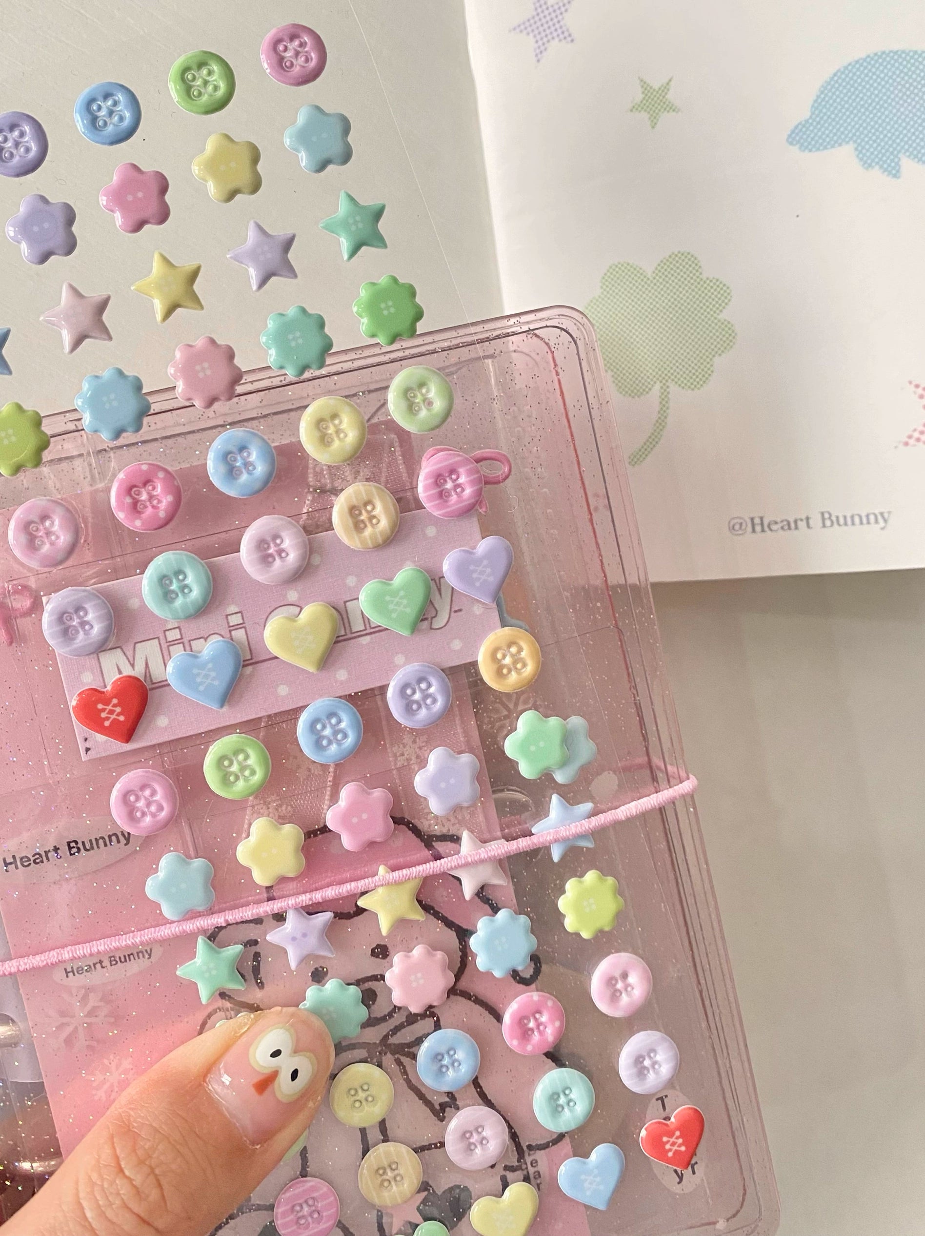 button shaped stickers