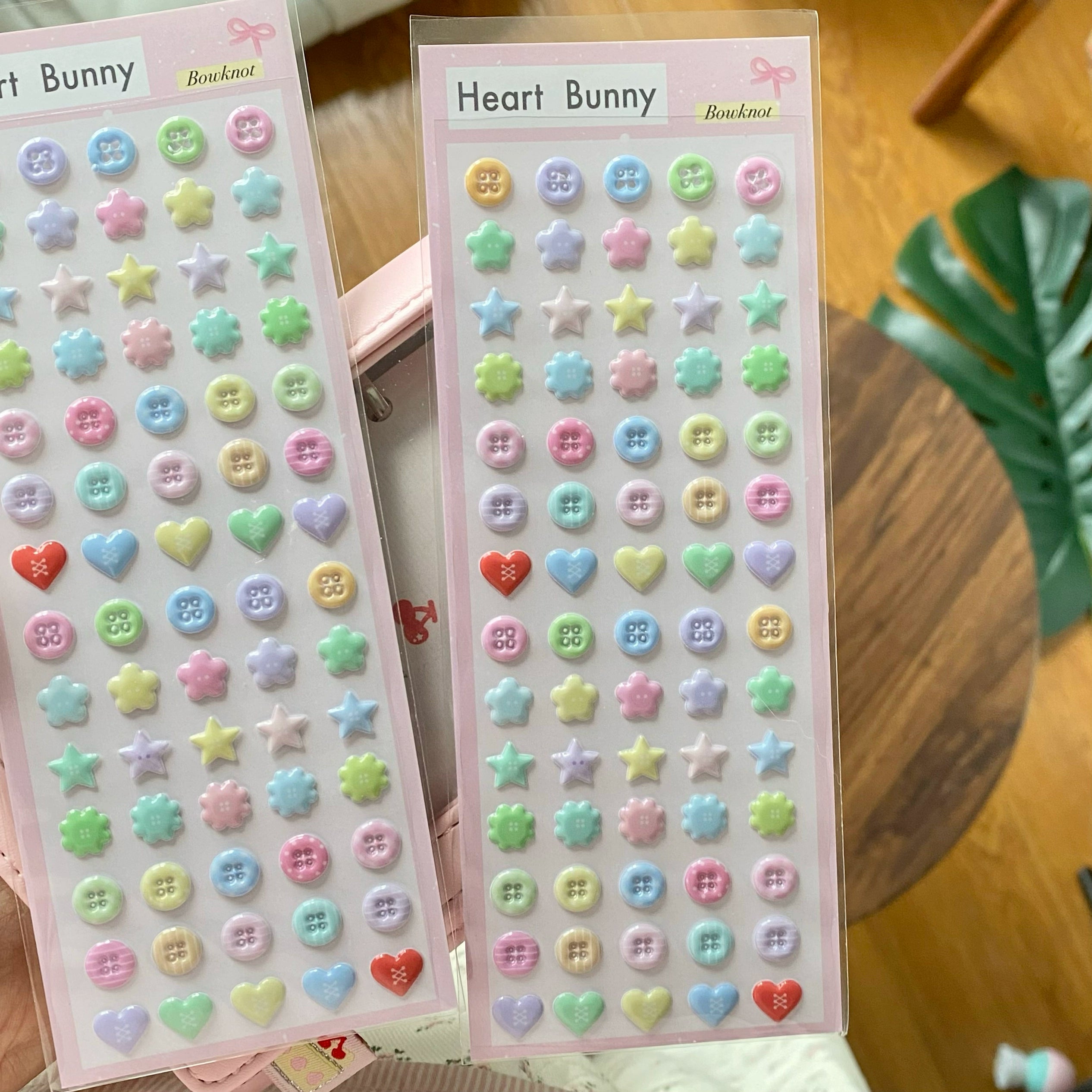 button shaped stickers