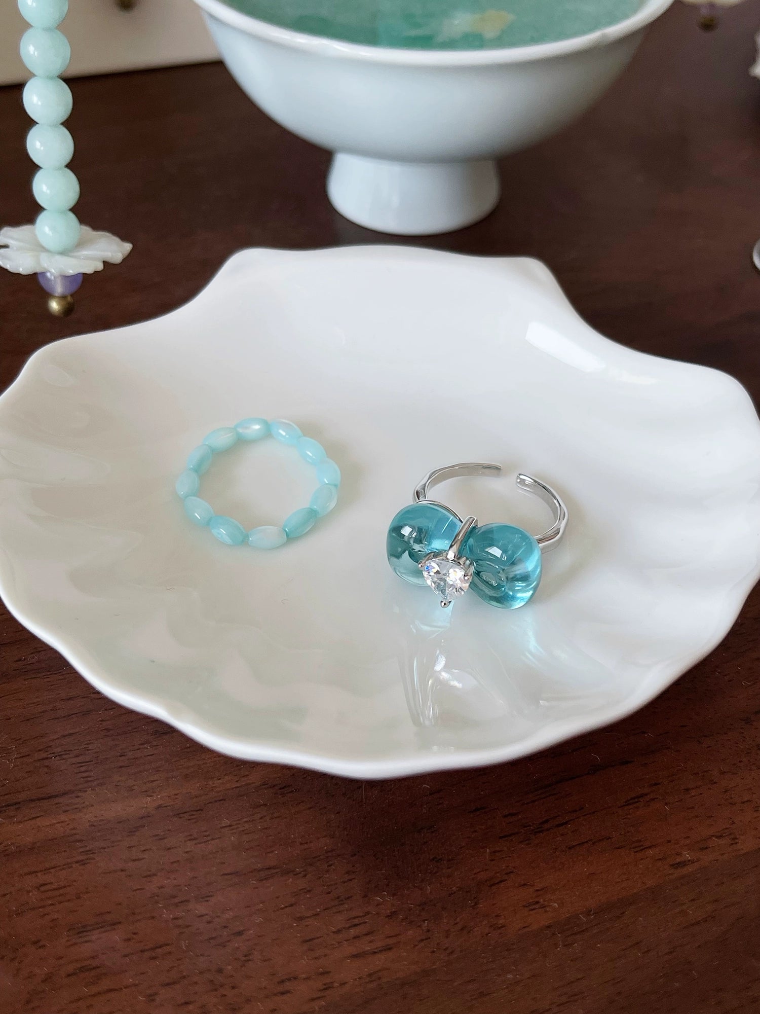 jelly blue sea rings