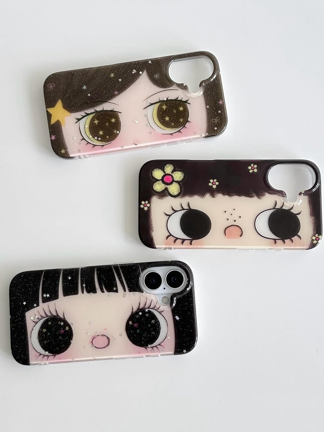 glittery eye phone case