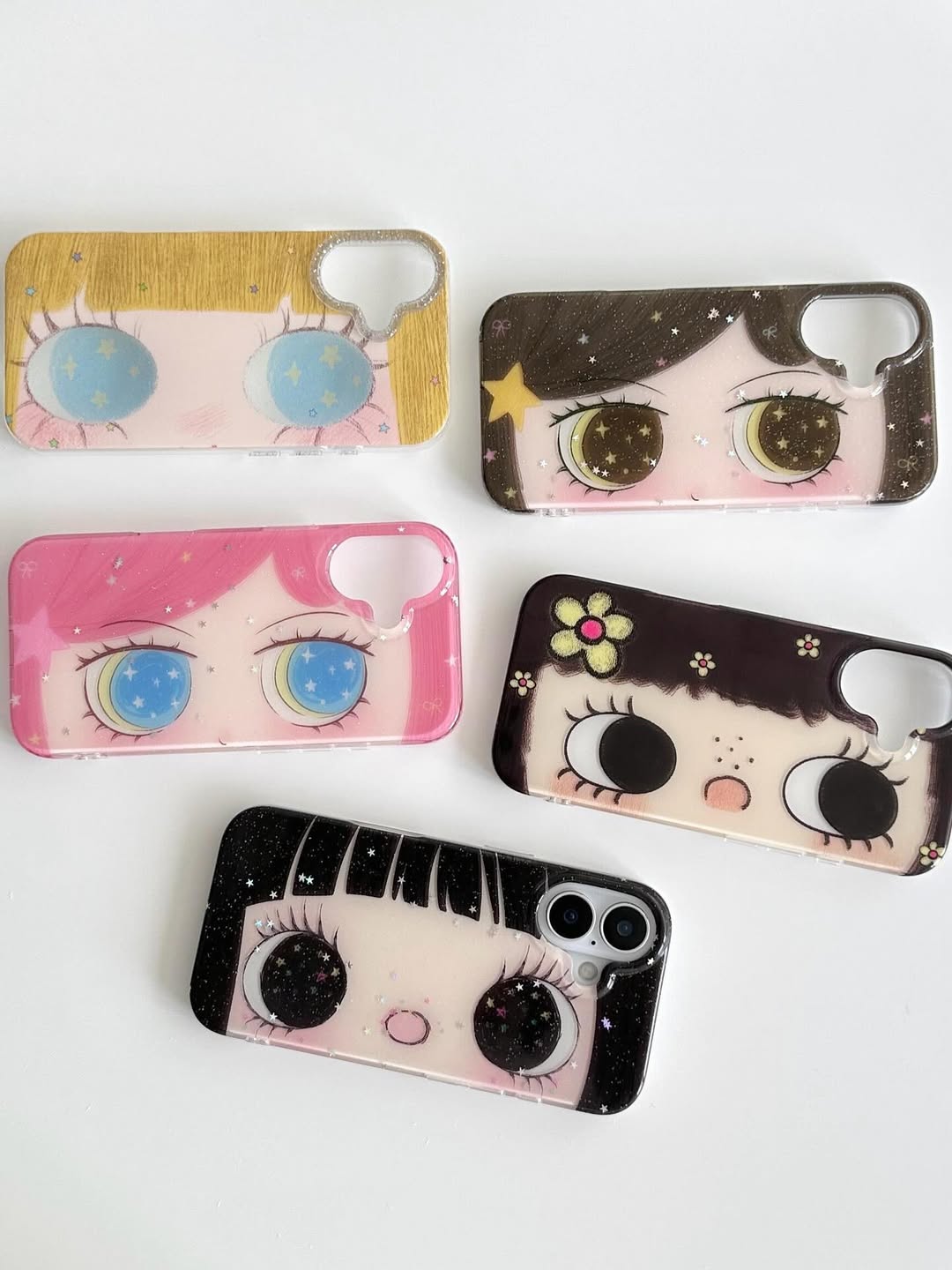 glittery eye phone case