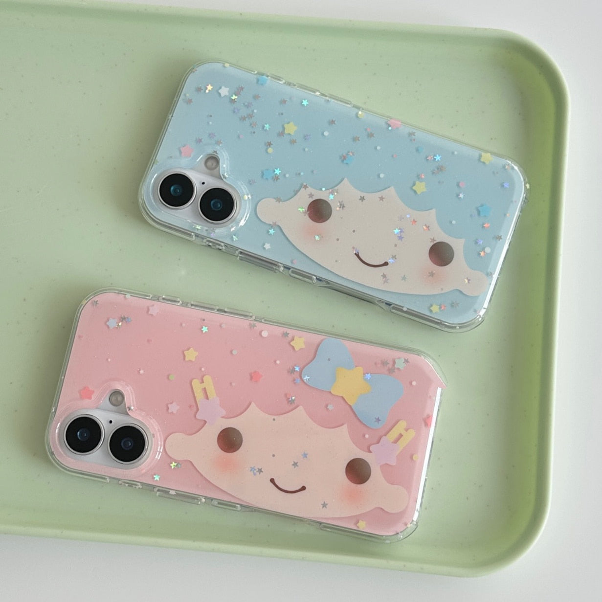 glitter hair phone case