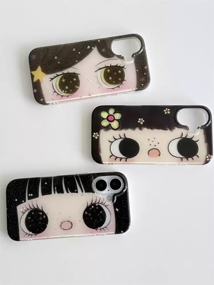 glittery eye phone case
