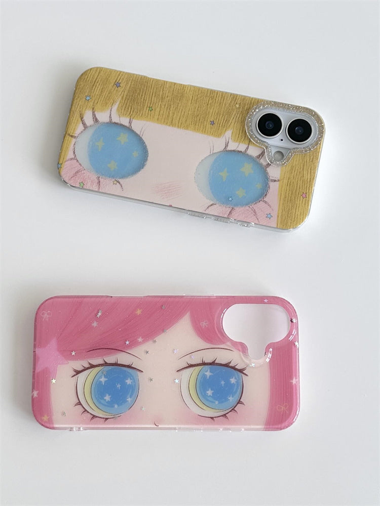 glittery eye phone case