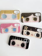 glittery eye phone case